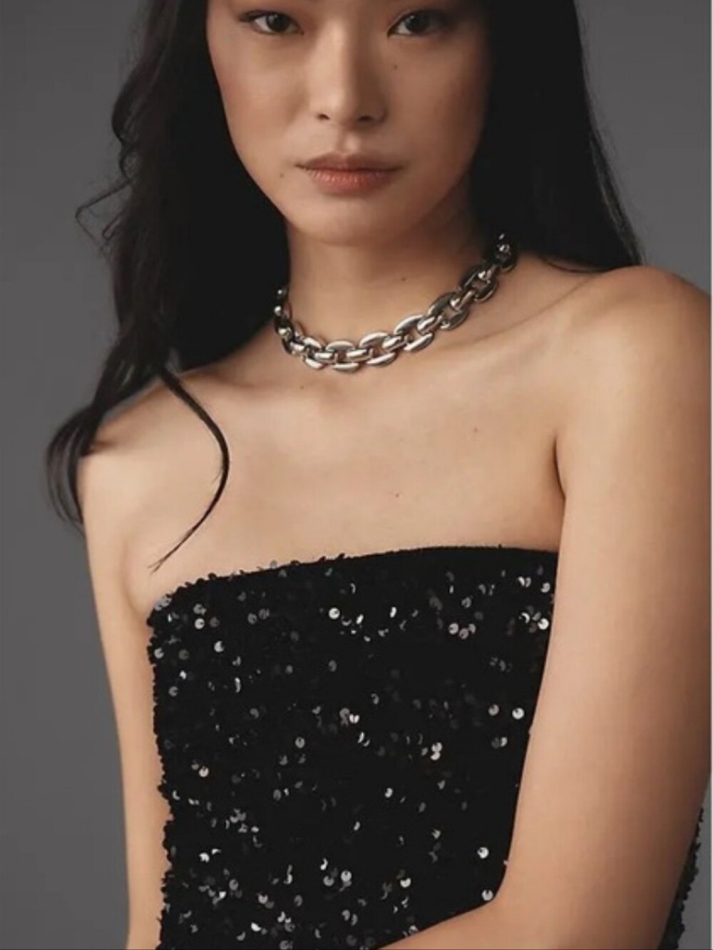 ANTHROPOLOGIE By Anthropologie Sequin Tube Top Sz XL NWT MSRP $68 - Picture 3 of 7